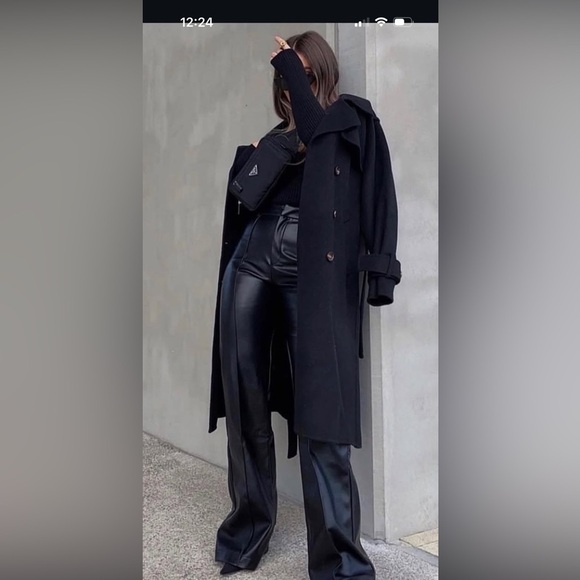 Because of Alice. Black Leather Jacket and Pants Set - Picture 3 of 9